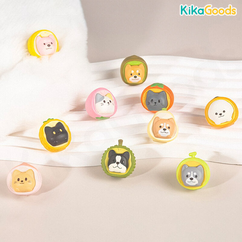 Cute Pet Fruit Series Refrigerator Magnet Blind Bag