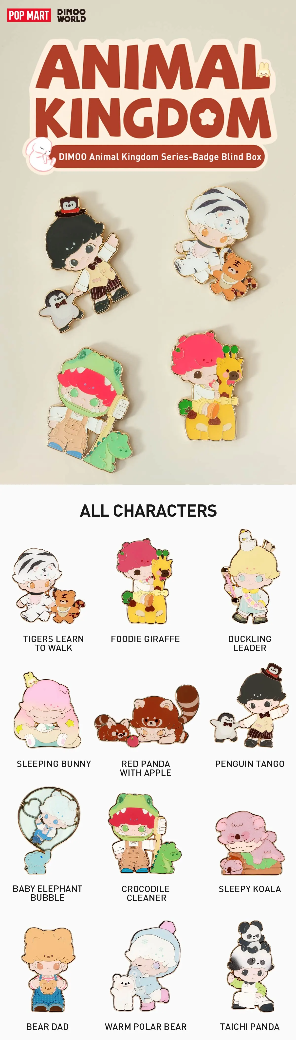 DIMOO Animal Kingdom Series-Badge Blind Box