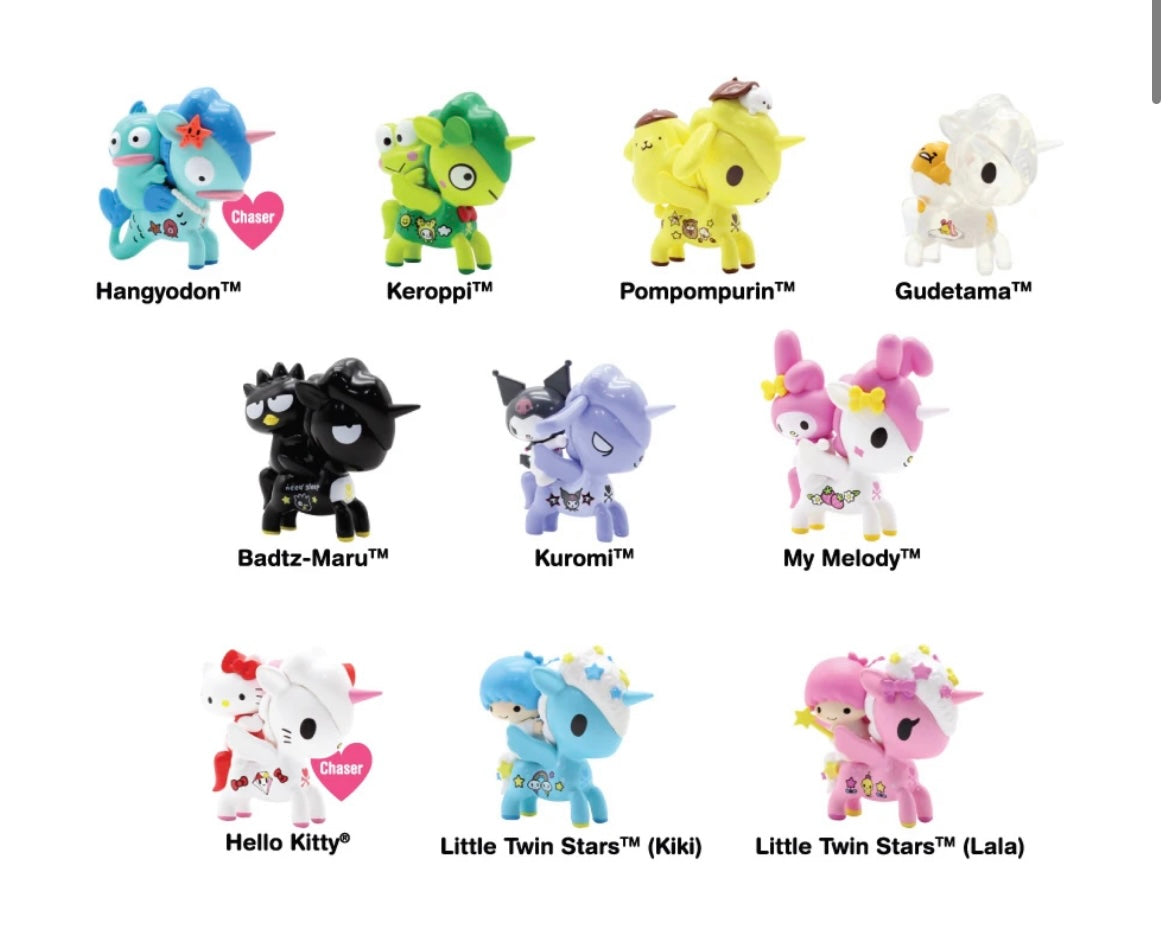 Tokidoki Unicorno X Sanrio characters blind box